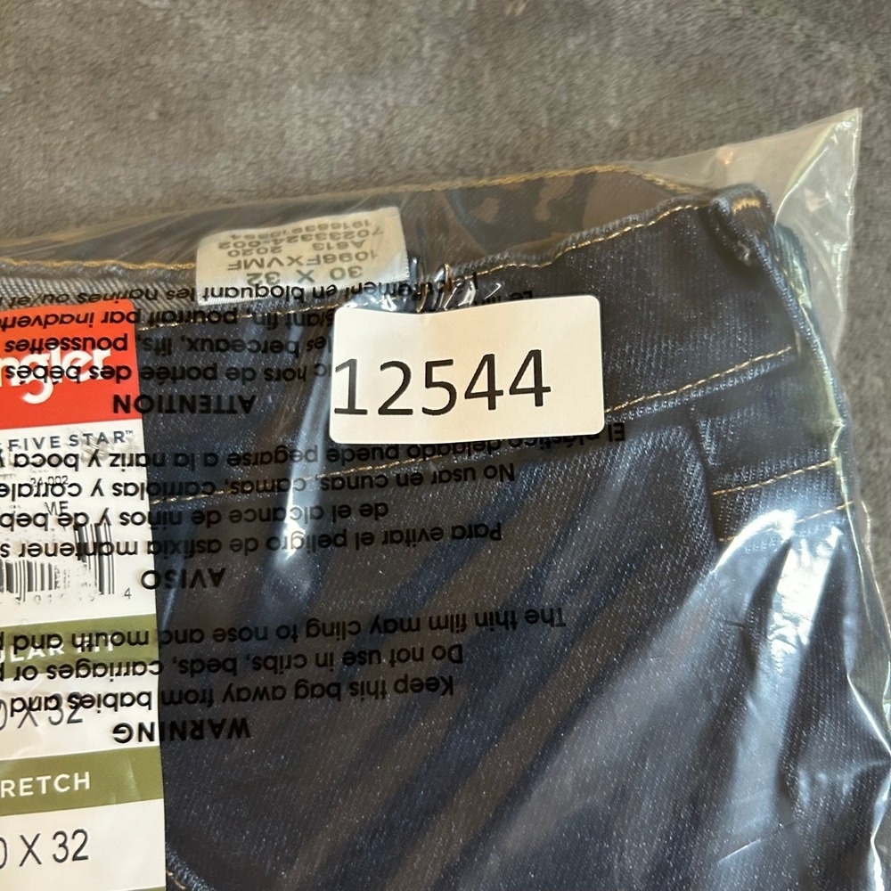 Wrangler Five Star Heritage Jeans Mens 30x32 Dark Wash Blue Regular Stretch NWT - Picture 13 of 13